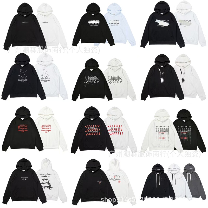 Cross-Border Export Maison Margiela Mm6 High-Quality Men's and Women's Terry Hoodies and Sweatshirts