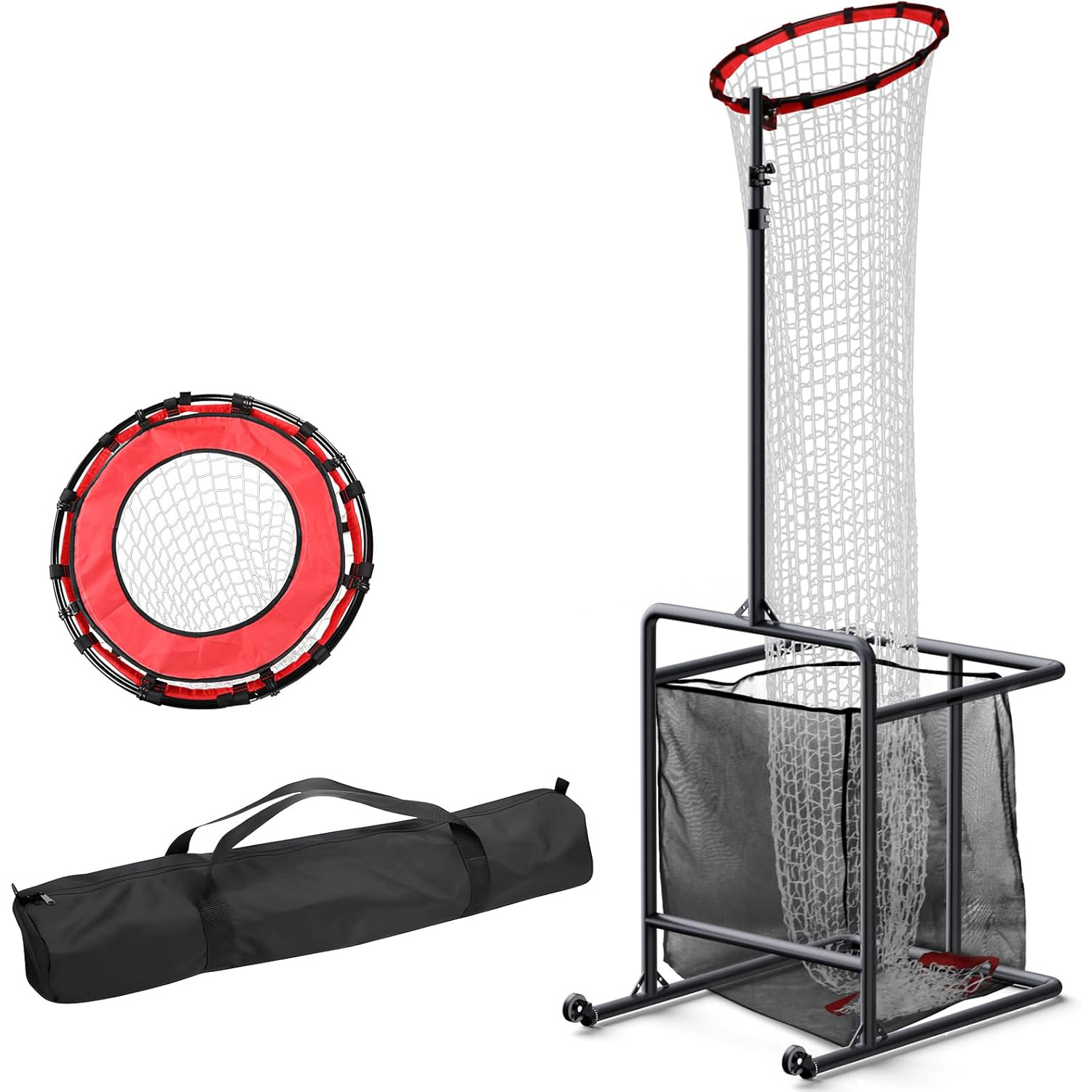 Red de práctica de voleibol móvil portátil Red de entrenamiento de voleibol ajustable Red de dos pases con bolsillo de red de bola