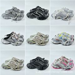 莆田純正パリ 3XL ハーフトゥダッドシューズ厚底高さ増加アウトドア男性と女性の靴トレンディなレトロカップルスリッパ