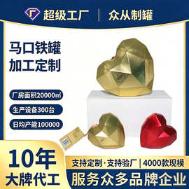 定制异形马口铁情人节心形巧克力盒喜糖铁盒婚庆金属包装盒糖果罐