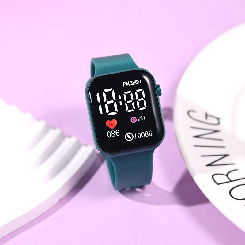 Fábrica de reloj de ciencia y tecnología cuadrados de alto valor facial de los estudiantes de la fiesta de moda simple para ver el tiempo reloj electrónico