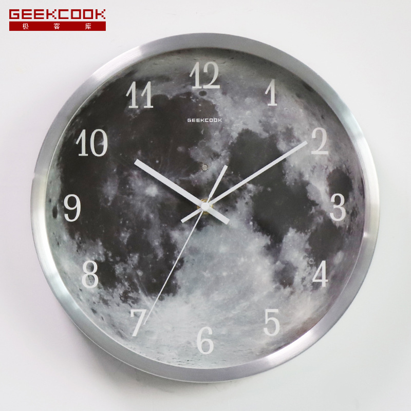 Crear Amazon caliente creativo Reloj de pared: Star River una gota de Luna gris Reloj de pared luminoso
