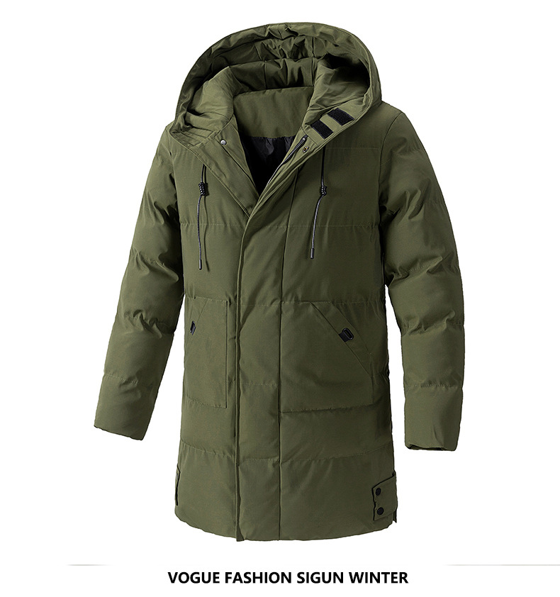 ​​Men's Oversized Hooded Cotton Coat – Winter Warm Jacket, Loose Fit, Black/Army Green/Grey​​_viptrois.com
