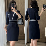 高端职业装连衣裙气质女神范珠宝店酒店前台接待会所工作服工装夏