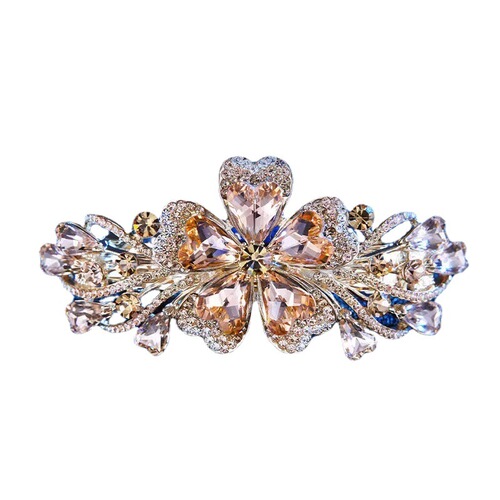 Spring clip hairpin Korean women's flower large hairpin hairpin classic retro mother spring clip hair accessory