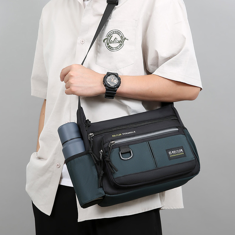Comercio exterior nuevo tipo de bolso de hombro casual para hombres, multifunción, alta capacidad, moda, taza de agua al aire libre, bolso de hombro para hombres