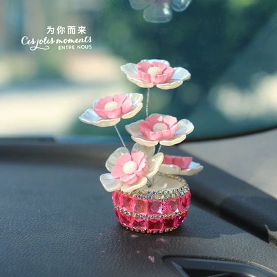 Perfplant seat Cute Car Interior Decoration Car - rose-powder-lucky-trumpet