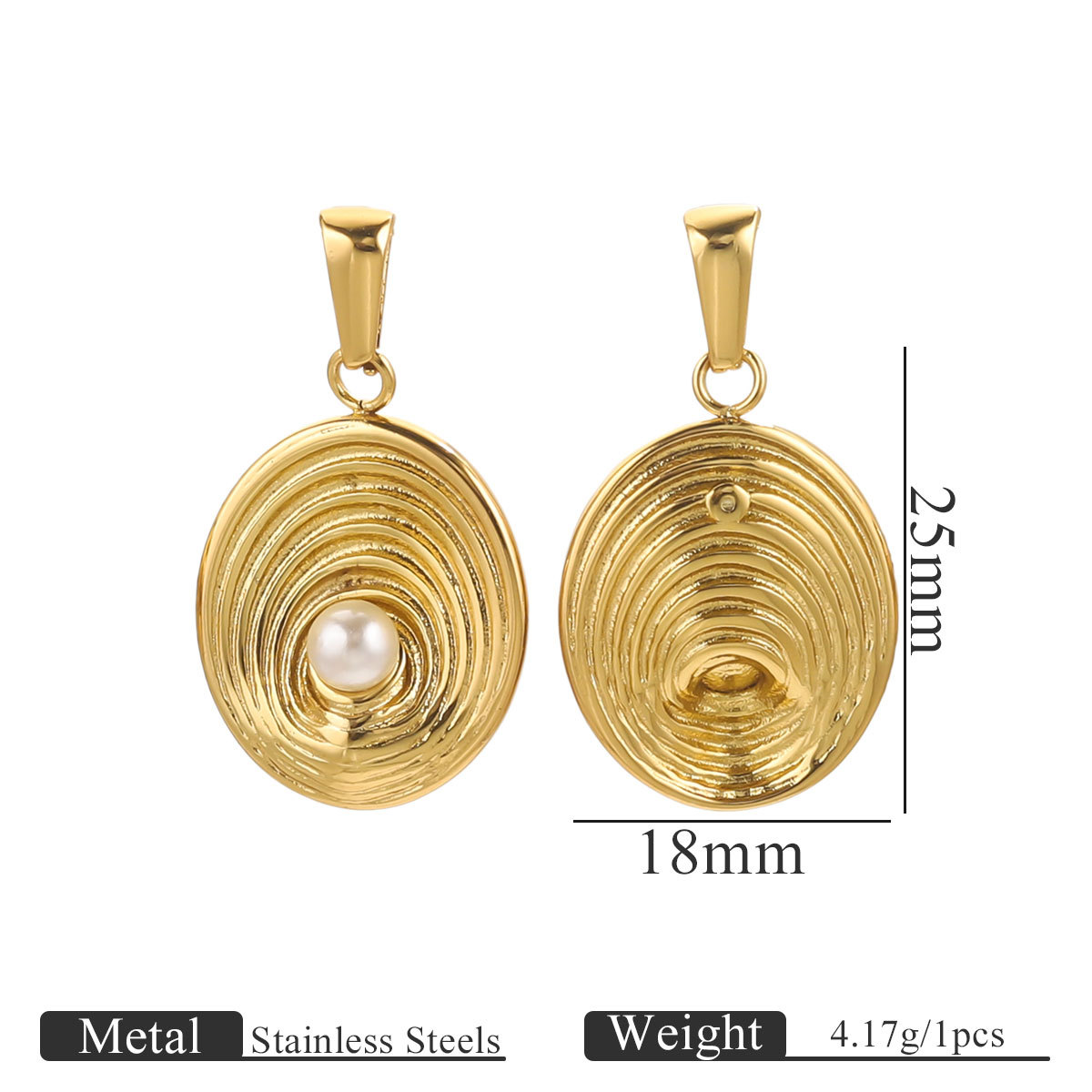 Acero inoxidable instills irregular soporte de perla imitación colgante DIY collar de acero de titanio pulsera joyas accesorios al por mayor