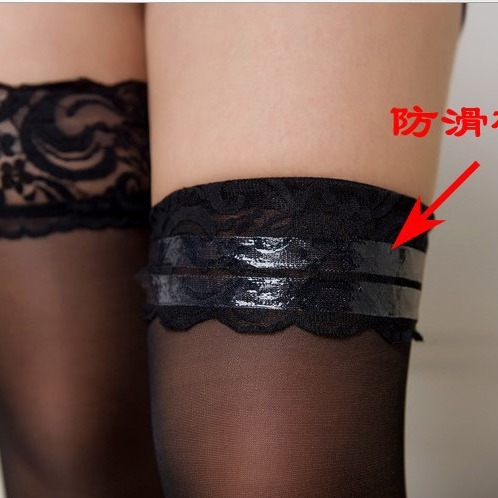Silicone Non-slip Over-the-Knee Stockings Sexy Lace Silk Stockings Thin Trendy High-leg Stockings Women Wholesale Foreign Trade