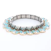 0024-Blue foundation powder small round gold edge section 1