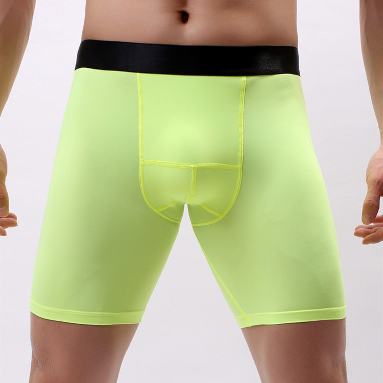 Zhengsheng Men's Lengthened Sports Underwear Anti-wear Leg-wear Crotch Long Quick-drying Breathable Large-size Ultra-thin Ice Silk Boxers Zhengsheng Men's Lengthened Sports Underwear Anti-wear Leg-wear Crotch Long Quick-drying Breathable Large-size Ultra-thin Ice Silk Boxers