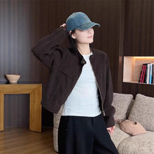 立领短款水洗牛仔外套女2025秋季新款韩系休闲百搭棒球服夹克上衣