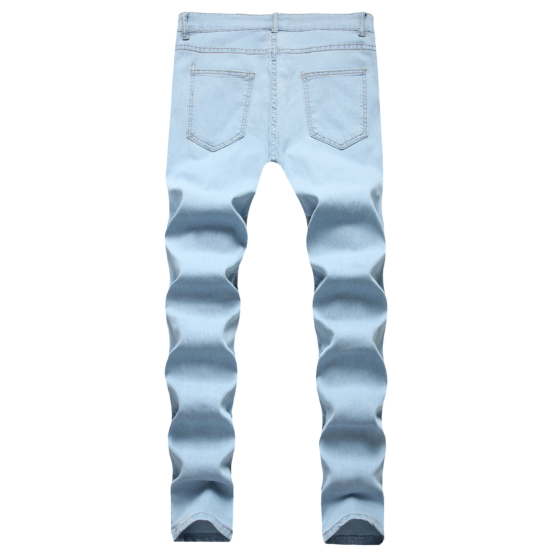 Bianco e vissuto slim per i jeans da uomo dalla vestibilità attillata_voghion.com