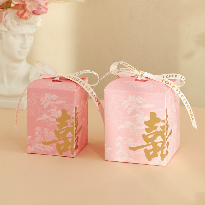 Nueva caja de azúcar de boda caja de azúcar de nicho de alto nivel sensación de boda creativa caja de regalo caja de cartón