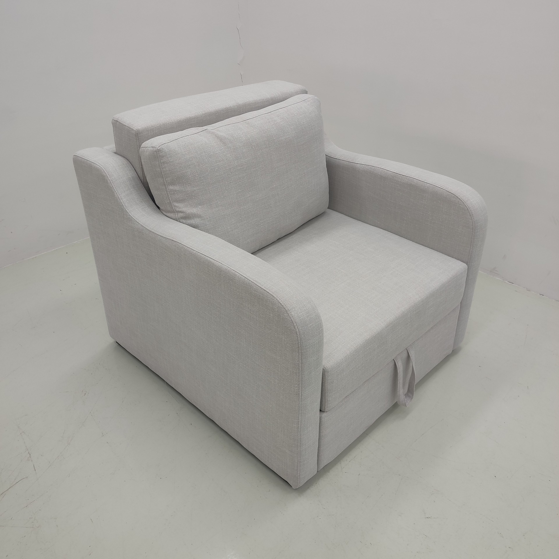 Moderno simple multifuncional plegable push-pull de una sola persona de oficina almuerzo sofá cama tecnología tela algodón lino sofá cama
