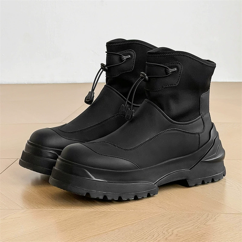 Черный Martin сапоги мужской 2024 новый ретро высокий бан увеличить толстое дно