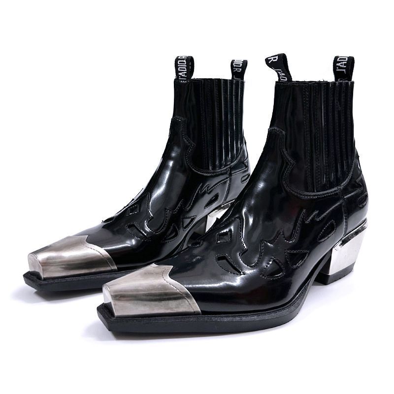 Retro Spanish Martin Boots Men's Autumn Style Iron Toe Thick-Soled Short Boots Men's and Women's Same Style Punk Flat Chelsea Boots