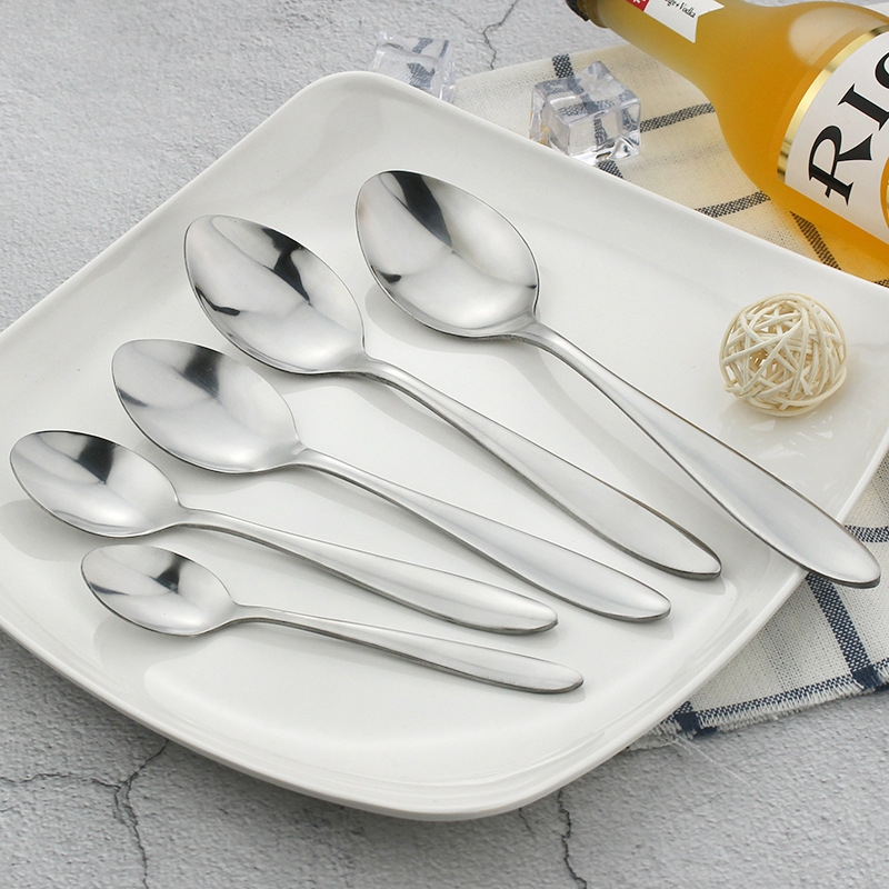Stainless Steel Pointed Coffee Spoon Thickened Smooth Handle_voghion.com