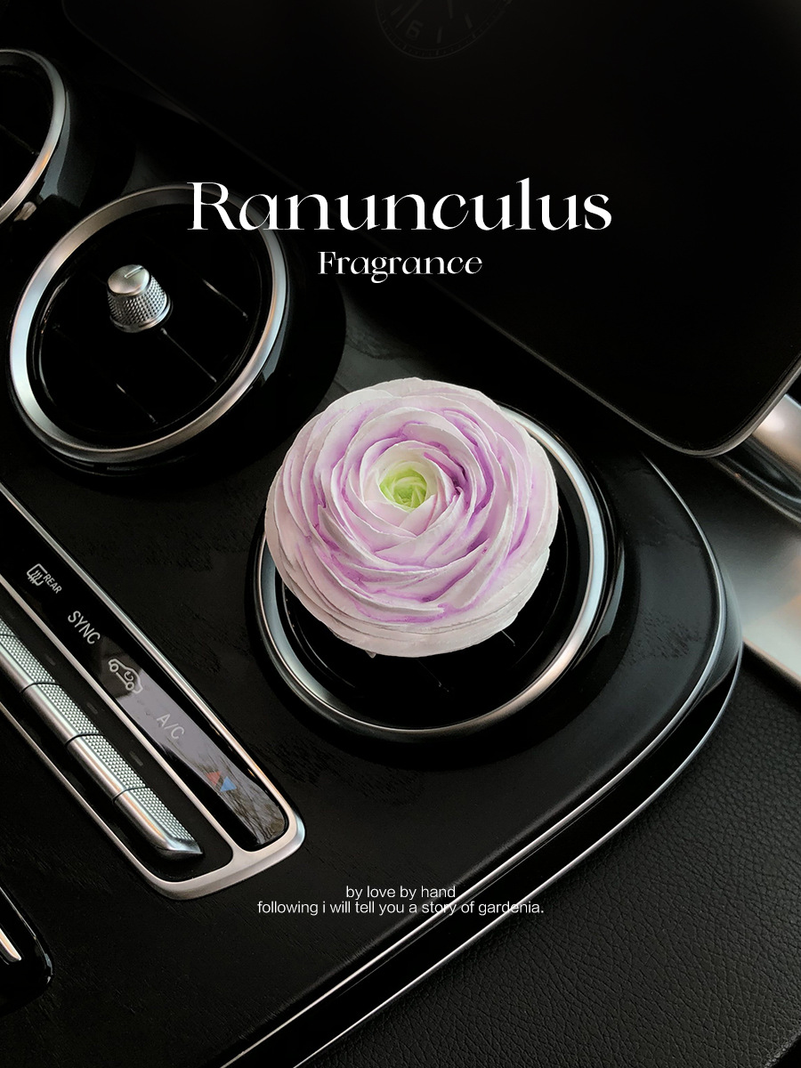 Car aromatherapy perfume wholesale Buttercup peony car air conditioning outlet decoration car expansion stone ornaments women