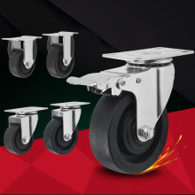 3寸4寸5寸烤箱耐高温尼龙轮200度万向轮轮子工业玻璃纤维脚轮车轮