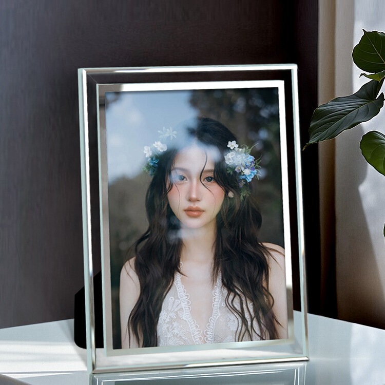 Photo Frame Empty Frame with Glass-Like Transparent Crystal Table Setting, Washed Photos Made into Ornaments DIY Plus Printing Photo Frame Empty Frame with Glass-Like Transparent Crystal Table Setting, Washed Photos Made into Ornaments DIY Plus Printing