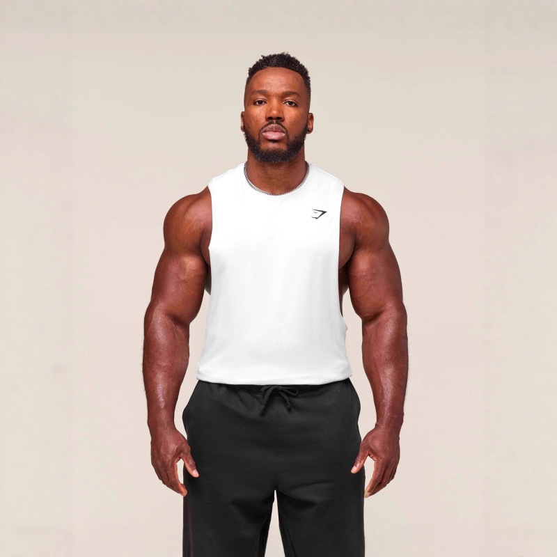Gymshark Men's Vest Summer New Muscle Fitness Sports Vest Outdoor Running Casual Breathable Vest