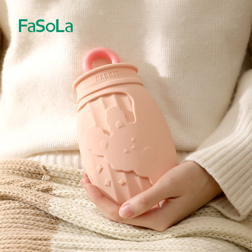 FaSoLa silicone hot water bag warms belly baby explosion-proof water-filled hot water bag female hand warmer warms baby hot compress