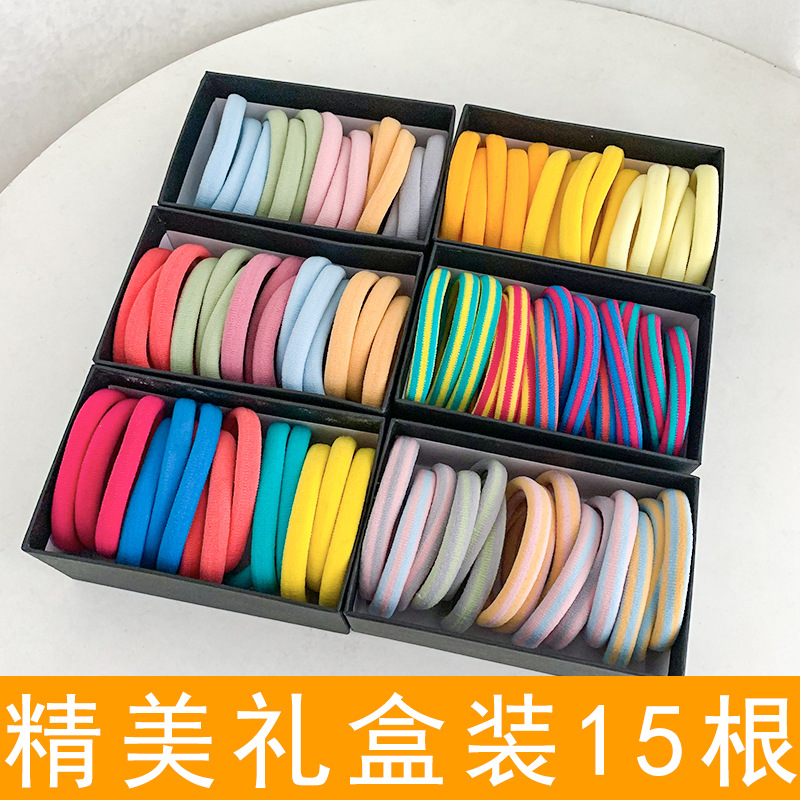 Caja de regalo banda de pelo sin costuras cuerda de pelo 2022 nueva banda de goma lazo de pelo femenino adulto alto elástico cuerda de pelo durable