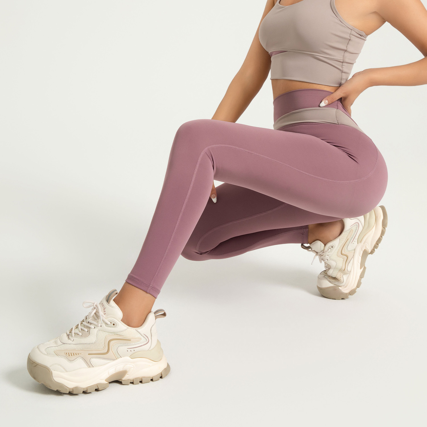 Área especial transfronteriza de empalme cruzado pantalonada cintura alta elevación de cadera forma fitness correr pantalones deportivos