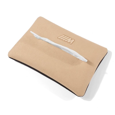 Car tissue box/set – car seat hanging paper box - 215m-long-15cm-wide-5cm-high-m-mark-beige-one