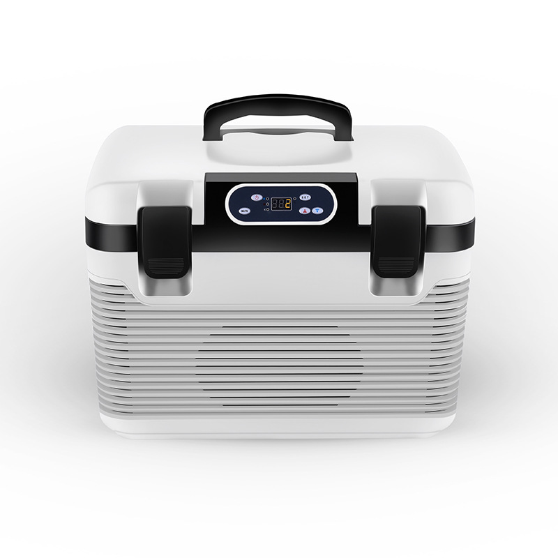 Nuevo 18l portátil pantalla digital refrigerador del coche hogar coche de doble uso mini refrigerador pequeño temperatura constante medicina refrigeración y calefacción caja