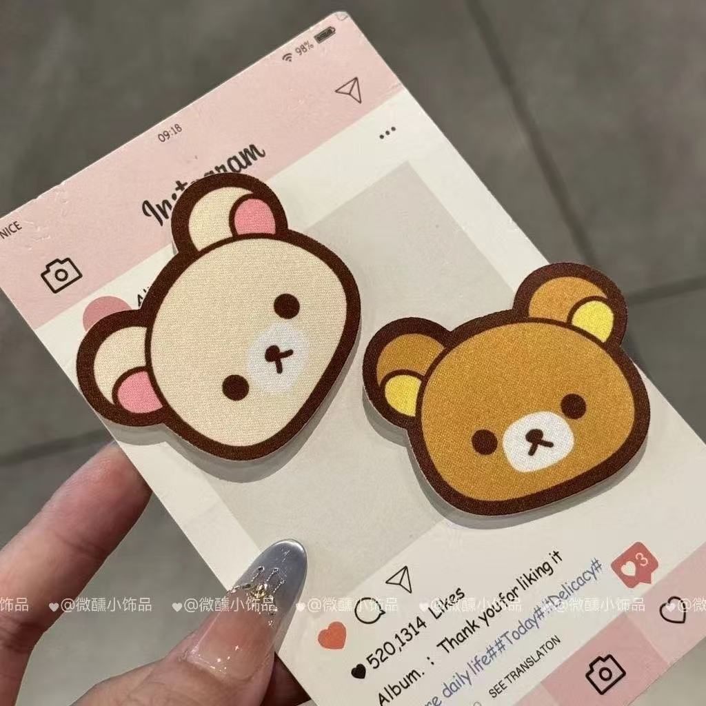 adorable kitty pegatinas de frisa dulce chica marshmallow gato pegatinas de cabello rotas velcro sin marcas adornamiento para el cabello