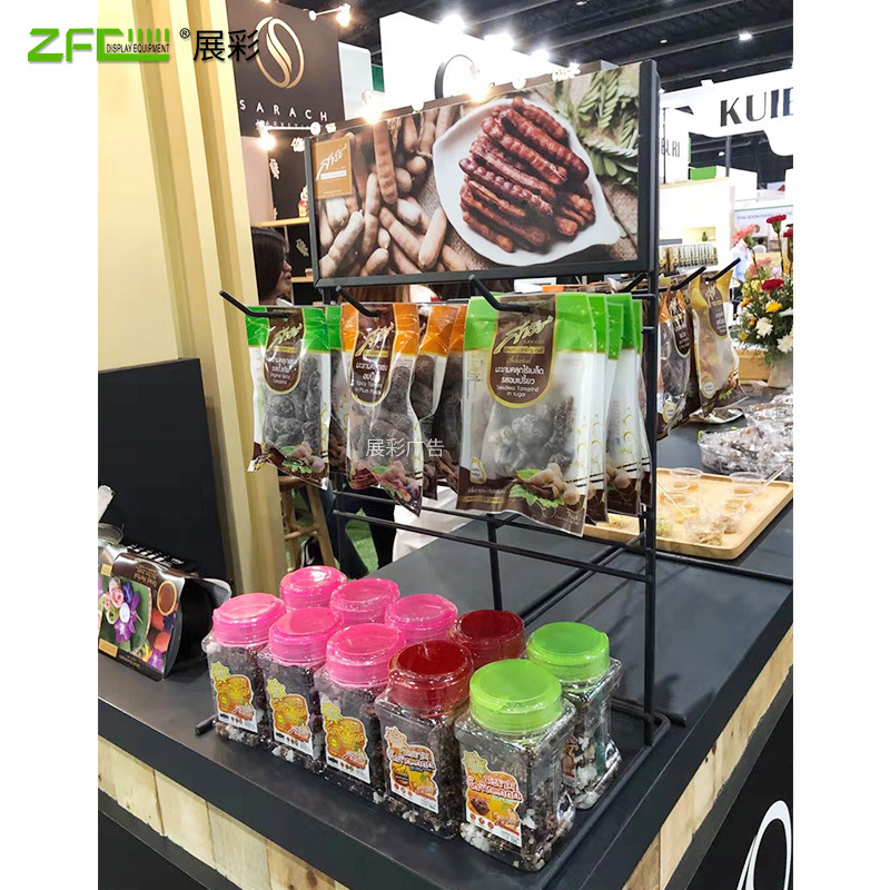 便利店货架超市收银台前小货架干果食品零食收纳陈列架挂钩铁线架