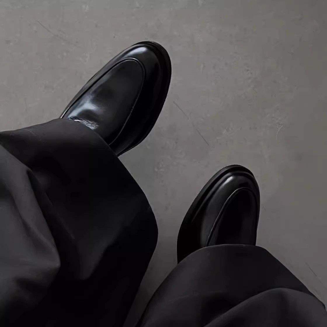 Mocassins ShoeVault Dopamine Fashion, nouveaux modèles pour hommes d'affaires, formels, noirs brillants, parfaits pour les trajets quotidiens, les mariages et les cérémonies de Derby._voghion.com