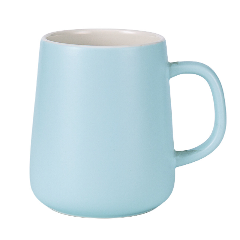 Transfronterizo de Amazon taza blanca taza de alto aspecto creativo Oficina taza de café pareja taza de agua Taza de cerámica