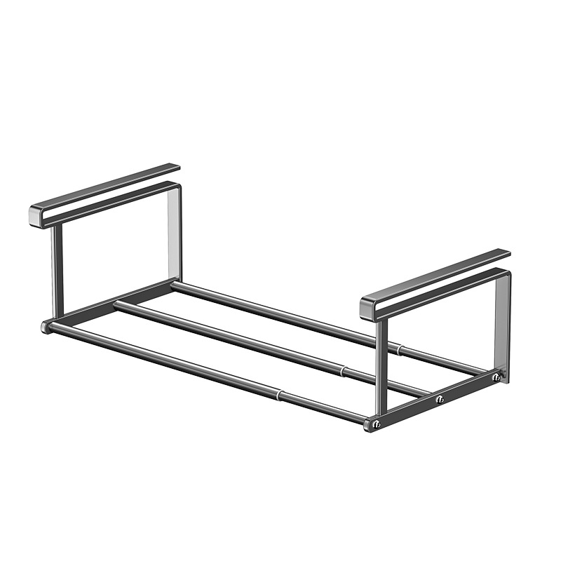 Bathroom punch-free hanging retractable basin storage rack…