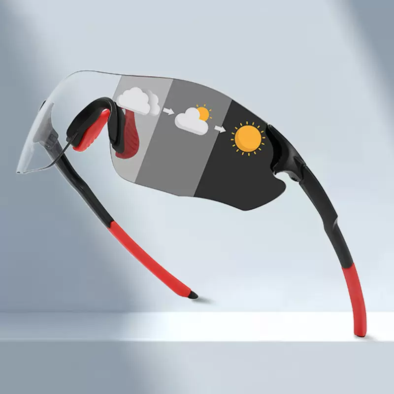 跨境新款光之变色骑行太阳镜户外运动防风护目镜日夜两用夜视镜