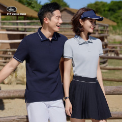 男性と女性のためのハイエンドの綿 100% 半袖 T シャツ、綿ラペル、男性用カスタム ロゴ、クロスボーダー純綿半袖
