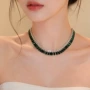 奢华晚宴方形几何锁骨链