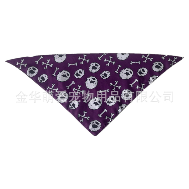 Venta directa de fábrica nueva toalla de saliva para mascotas de Halloween toalla triangular para mascotas babero para perros toalla de saliva para perros puede hacer pedidos