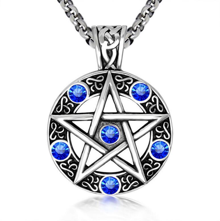 2023 Mysterious Power Universe Energy Five pointed Star Titanium Steel Pendant Men's and Women's Fashion Personality_voghion.com