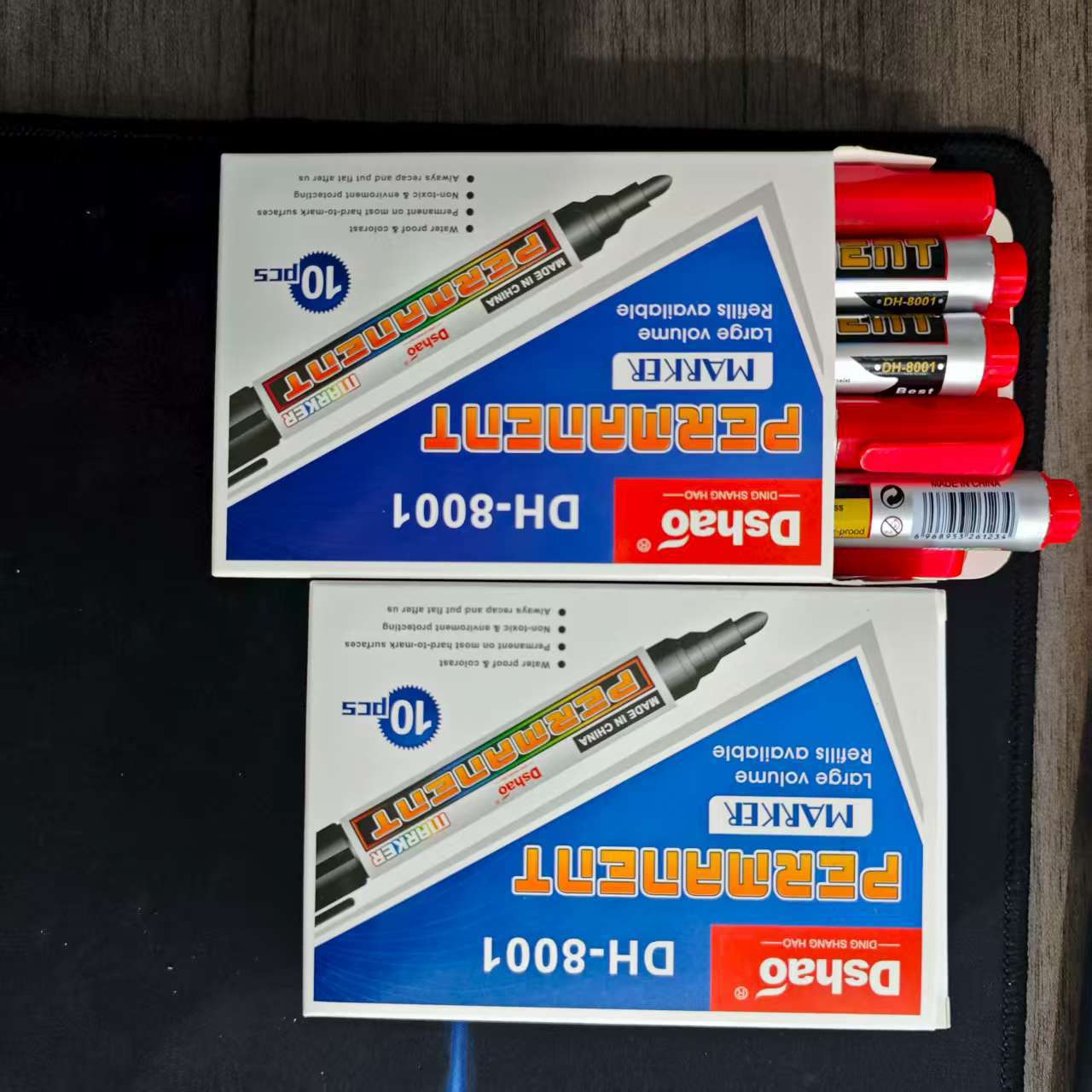 Bolígrafo de marcado de aceite negro de cabeza gruesa impermeable y rápido secado de cabeza única de gran capacidad bolígrafo de marcado especial para sitio de construcción logística