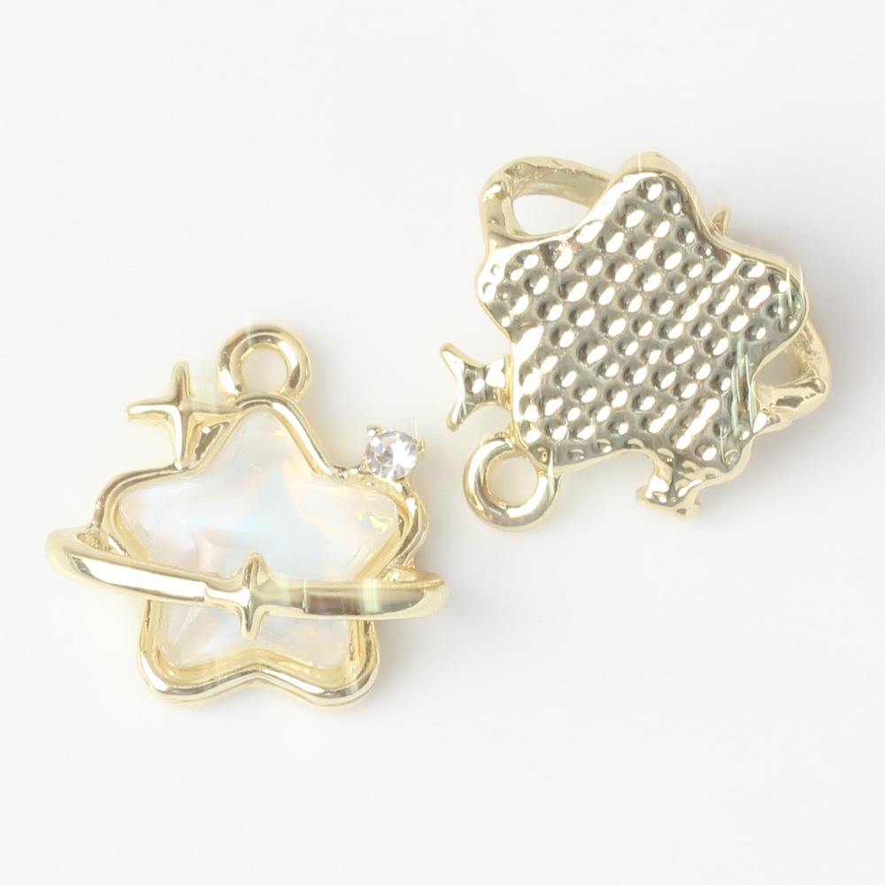 20g Weight Pendant Jewelry Making Type Rhinestones Inlay Material DIY Jewelry Accessories Classification 10 PCS/Package Quantity Alloy Material Star Pattern Plating, Inlay Design Casual, Sweet Style 10 PCS/Package Alloy Rhinestones Star Pendant 无