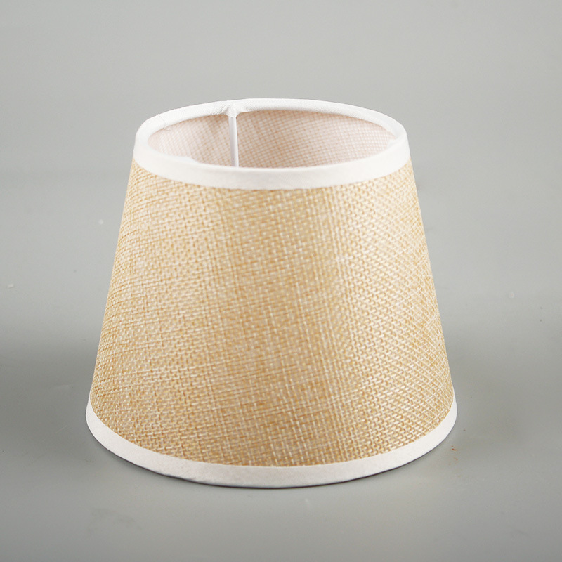Patrón de impresión, pantalla de pegatina de Xiaoping, tela creativa simple, accesorios de lámpara redonda en forma de cono, pantalla de lámpara de mesa de habitación para el hogar