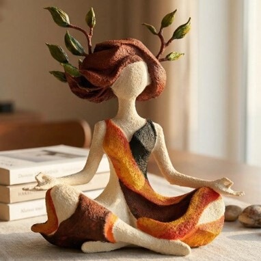 Cross-Border New Product: Inner Harmony Small Statue, Yoga Girl Figure Statue, Home Living Room Decoration Cross-Border New Product: Inner Harmony Small Statue, Yoga Girl Figure Statue, Home Living Room Decoration