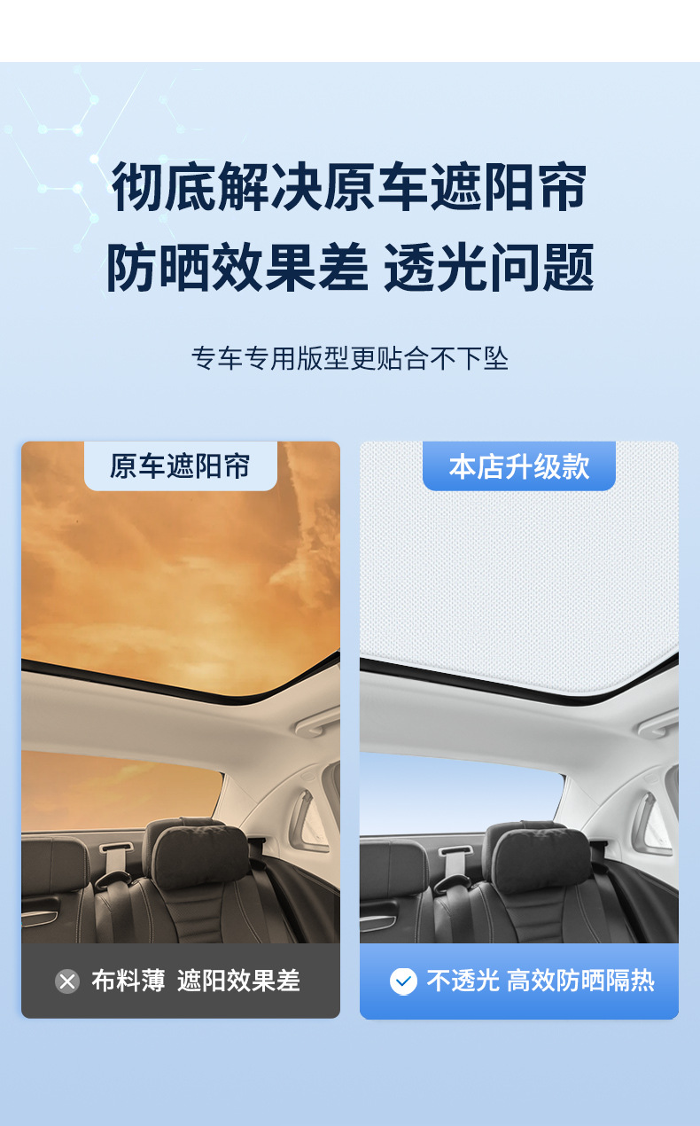 Suitable for Peugeot 17 Models 4008/5008 Car Window Electrostatic Sunshade Curtain Sun Protection Privacy Camping Sunshade Shield