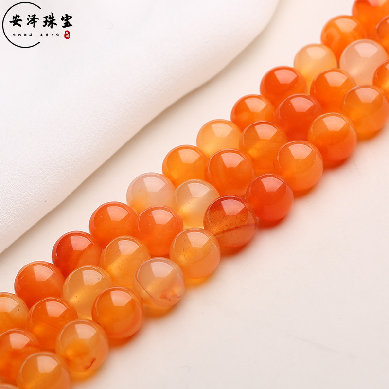 安澤珠寶 百家姓配珠 天然原色瑪瑙散珠半成品 DIY飾品配件串珠