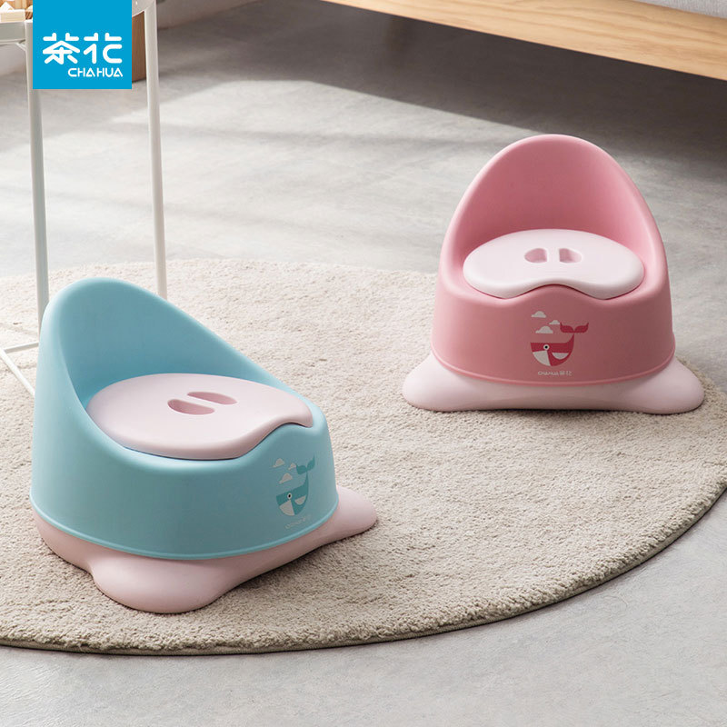 Camellia Children's Toilet Thickened with Lid Splash-proof Urine-proof Toilet Large Squatting Toilet for Boys and Girls Children