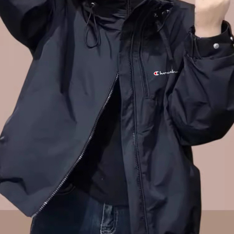 Champion Rainbow Spring and Autumn New Short Jacket Women's Casual Petite Sports Windbreaker Jacket Top