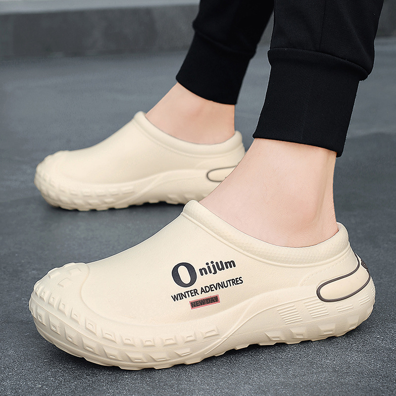 Zapatos de cocina de verano zapatos de trabajo especial para hombre impermeable, antideslizante, suela suave a prueba de aceite, zapatos de protección laboral de tamaño grande